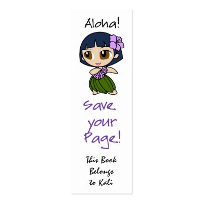 Aloha Honeys Skinny Bookmark Cards Business Cards by DriveIndustries