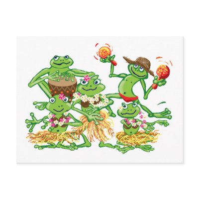 Aloha - Hula party Post Card by Annaart