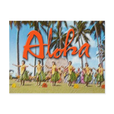 Aloha Hula Post Card by Aloha808