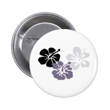 aloha mahalo grey hibiscus pins