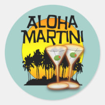 Aloha Martini Stickers