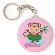 Aloha Monkey Keychain