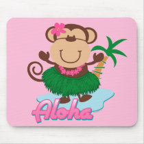 Aloha Monkey Mousepad