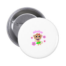 aloha monkey screen. pinback buttons