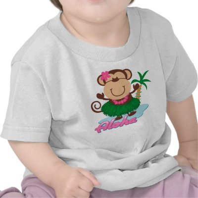 Aloha Monkey Shirt by pinkinkart