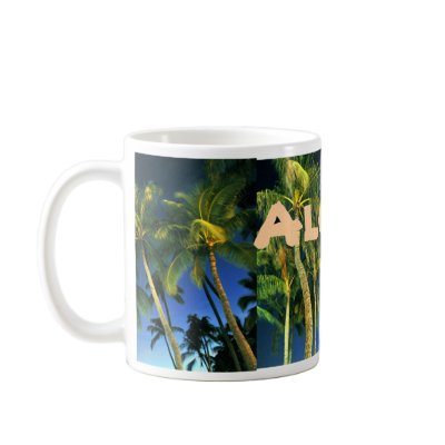 Aloha Palm Trees Mug by HawaiianParadise
