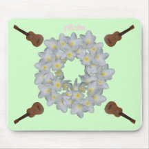 Aloha Plumeria Wreath. Mouse Pad