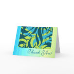 Aloha You, lime aqua splash, Thank You Cards
