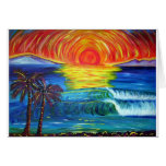 Alohi sunset painting greeting cards