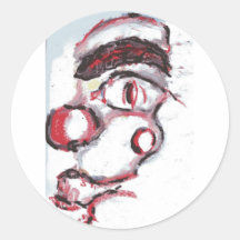 Alone in the dark round sticker