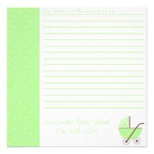 Along Came A Carriage Baby Shower Advice Card Invites