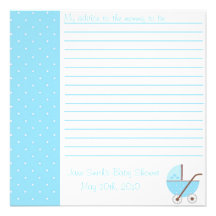 Along Came A Carriage Baby Shower Advice Card Custom Invite