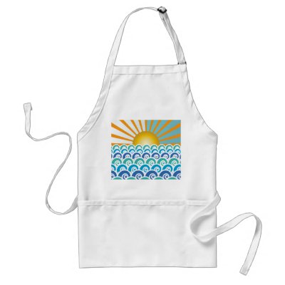 Along the Waves Blue Apron by Tees2go