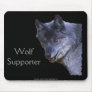 Aloof Grey Wolf Mousepad Gift Item