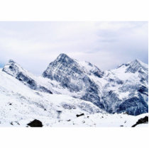 Alp Mountains In Snow Cut Out
