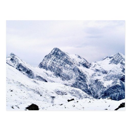 Alp Mountains In Snow Post Cards