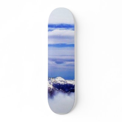 Alp Mountains With Blue Sky Skate Decks by lifesphere