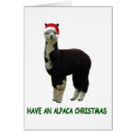 Alpaca Christmas Greeting Card