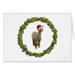 Alpaca Christmas Wreath Cards