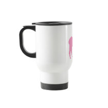 Alpaca Silhouette (in pink) Mugs