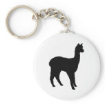 Alpaca Silhouette Key Chain
