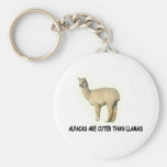 Alpacas are cuter than llamas key chain
