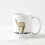 Alpacas are cuter than llamas mugs