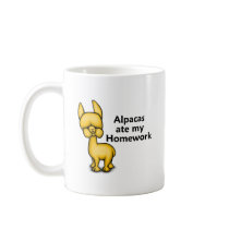 Alpacas ate my Homework Mug