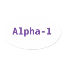 Alpha-1 car sticker