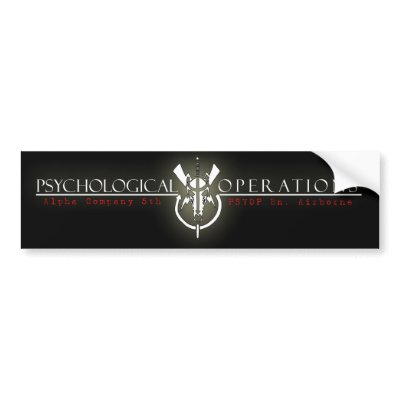 Alpha Company 5 PSYOP Bn Bumper Stickers by michaelartwork