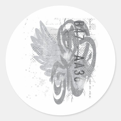 Alpha Delta (beta) - Modern Grunge Round Sticker