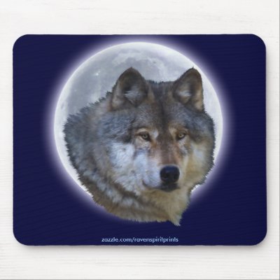 Alpha Grey Wolf Collection Mouse Mats by RavenSpiritPrints