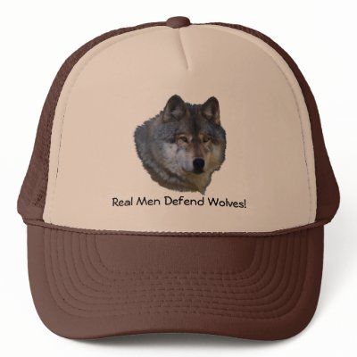 Alpha Grey Wolf Wildlife Supporter Hat by RavenSpiritPrints