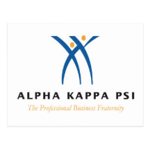 Alpha Kappa Psi Name and Logo Postcards