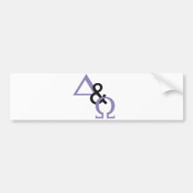 Alpha & Oméga Lilas noir Bumper Sticker