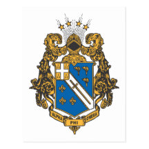 Alpha Phi Omega Colour - Crest Postcards