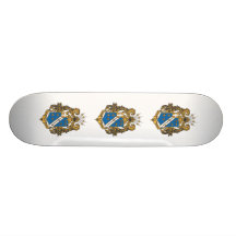 Alpha Phi Omega Colour - Crest Skateboard Deck
