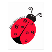 Alpha Sigma Alpha Ladybug Postcards