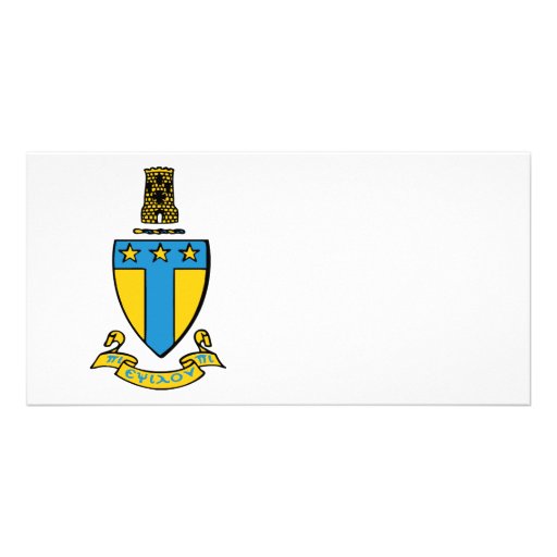 Alpha Tau Omega Colour Crest Photo Card Template