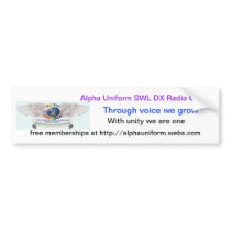 Alpha Uniform Bumper Sticker