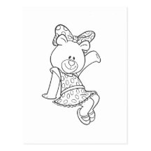 Alpha Xi Delta Bear Postcard