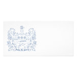 Alpha Xi Delta Crest Blue Picture Card