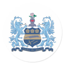 Alpha Xi Delta Crest Colour Round Sticker