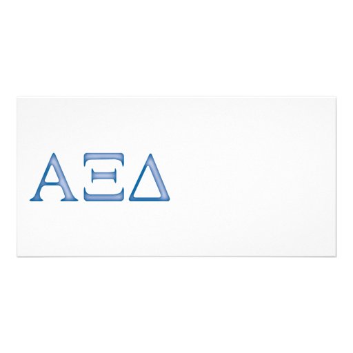 Alpha Xi Delta Letters Photo Card Template
