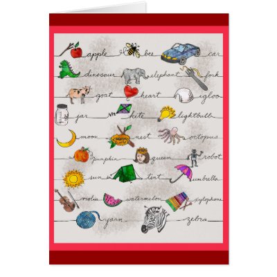 Alphabet A-Z Greeting Cards by PeaceMontessori