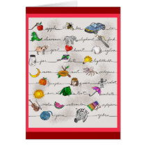 Alphabet A-Z Greeting Cards