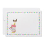 Alphabet Border Kindergarten or Preschool Graduati Personalized Invite