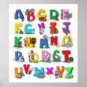 alphabet cartoon  poster FROM 14.95 posters