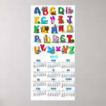 alphabet  cartoon wall calendar 2012 FROM 14.95 Poster