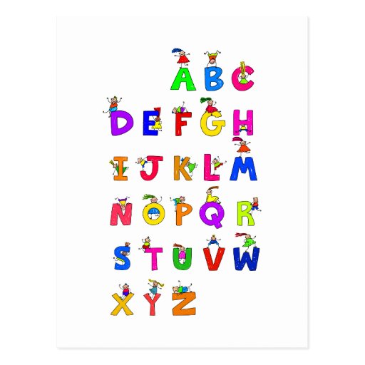 Alphabet Children Postcard